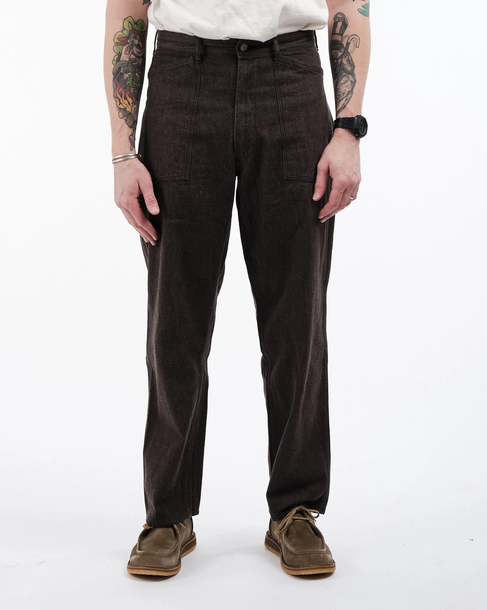 35 Backleback Baker Pants Brown One Wash