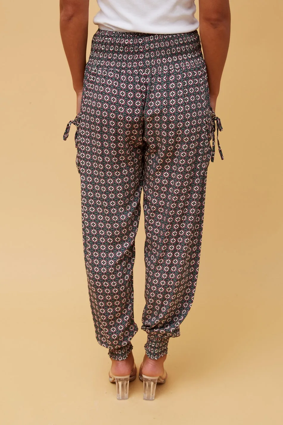 ABSTRACT PRINT BOHO HAREM PANTS