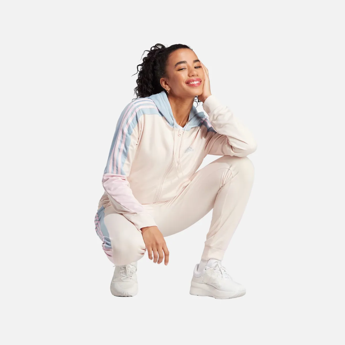 Adidas Boldblock Women's Track Suit -Wonder Quartz/Wonder Blue/Wonder Beige