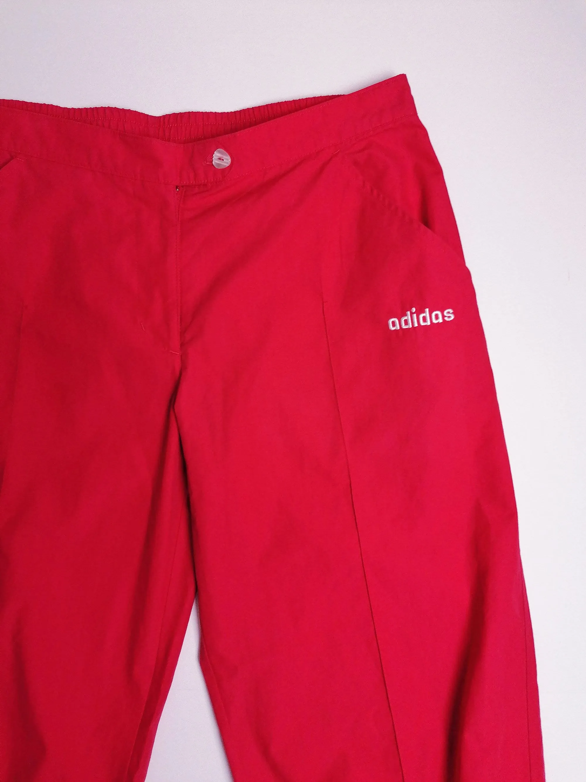 ADIDAS Y2K Track Pants Capris 3/4 Soft Shell Pants Pink - size S-M / UK 10