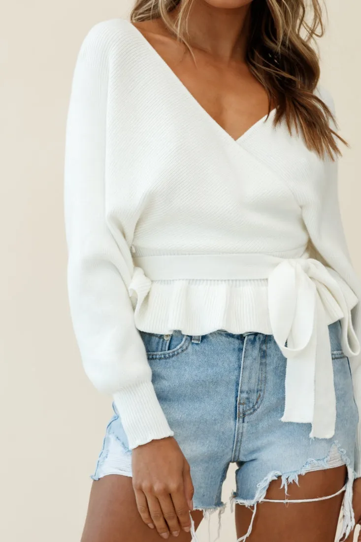 Amara Long Sleeve Knit Top Ivory