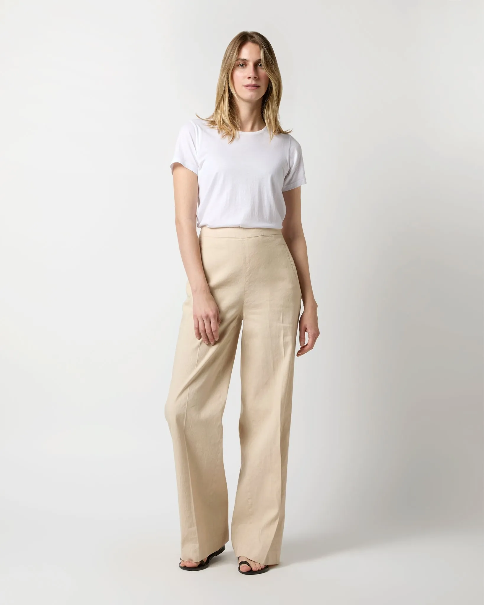 Ann Mashburn Hutton Pant Sand Stretch Cotolino