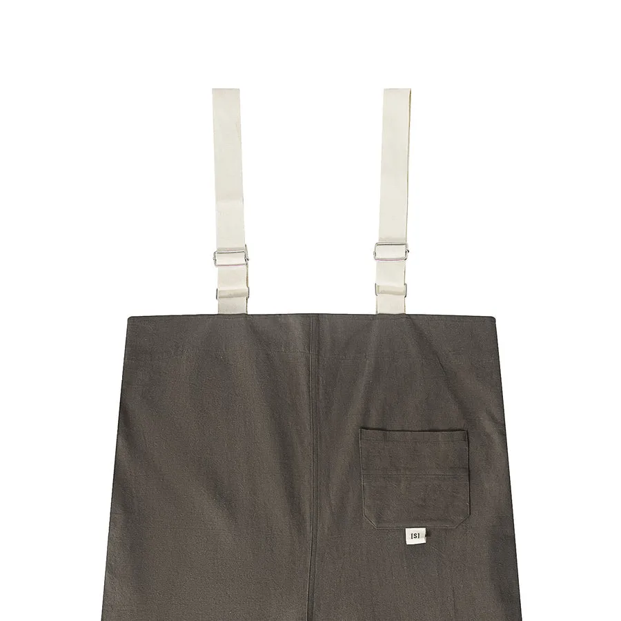 A[S]USL COTTON LINEN ALLOVER PANTS-CHARCOAL