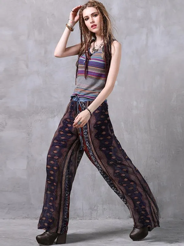 Attractive Chiffon Wide Leg Casual Pants