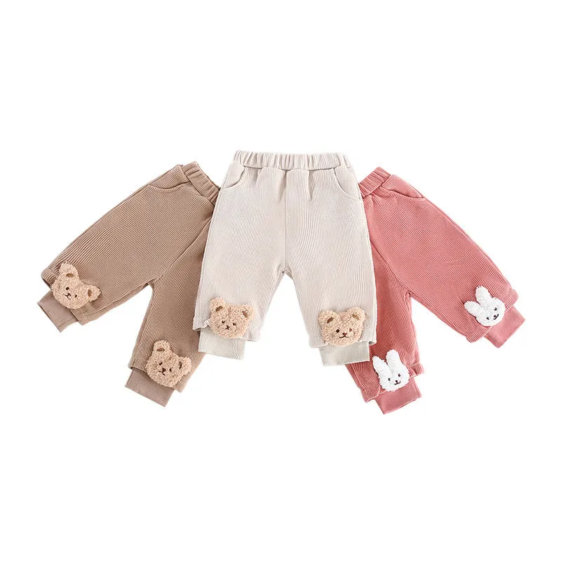 Baby Kid Girls Solid Color Cartoon Pants Wholesale 231019216