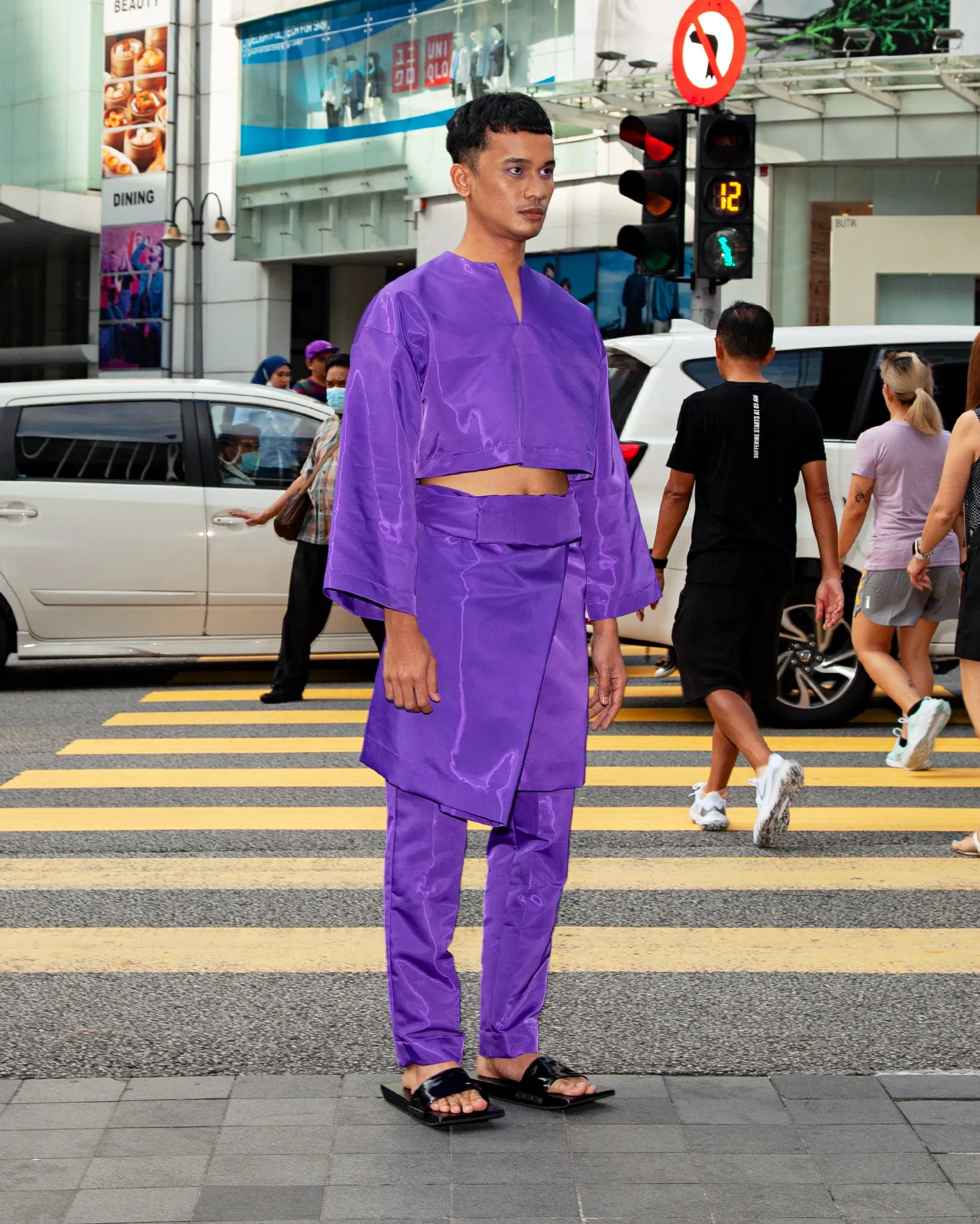 Baju Kedah Krop (Violet)