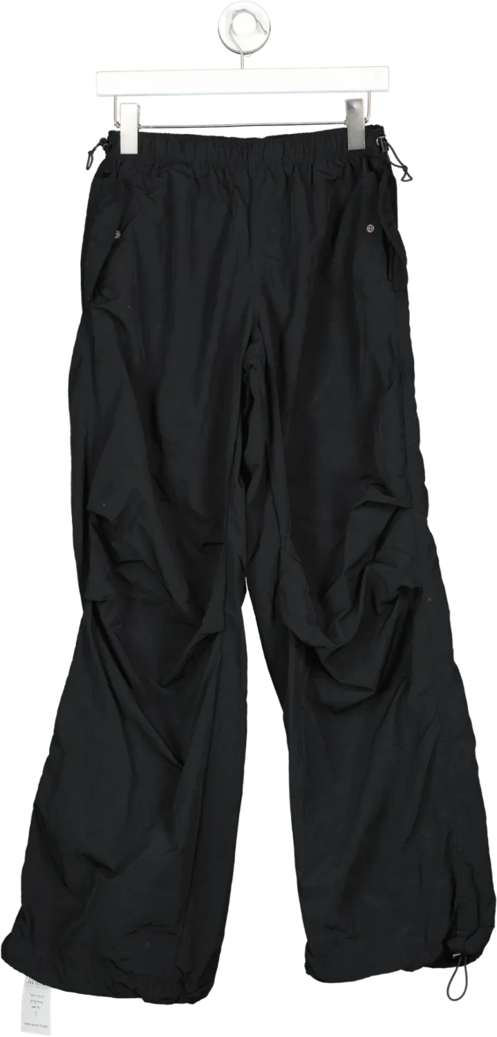 Bershka Black Parachute Pants UK S