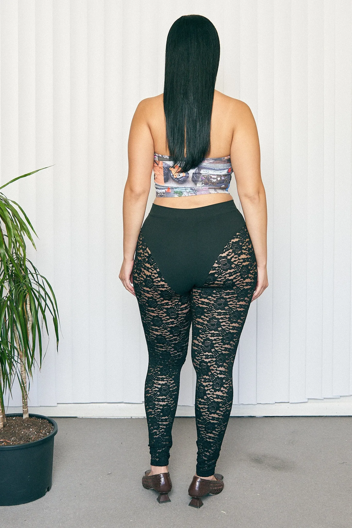 Black Lace Pantie Pants