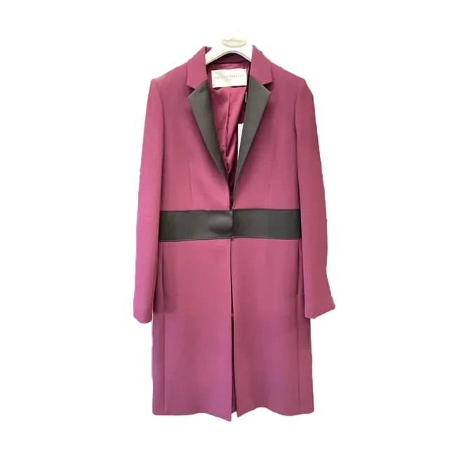 Brand New Amanda Wakeley Crombie Coat Amethyst 12