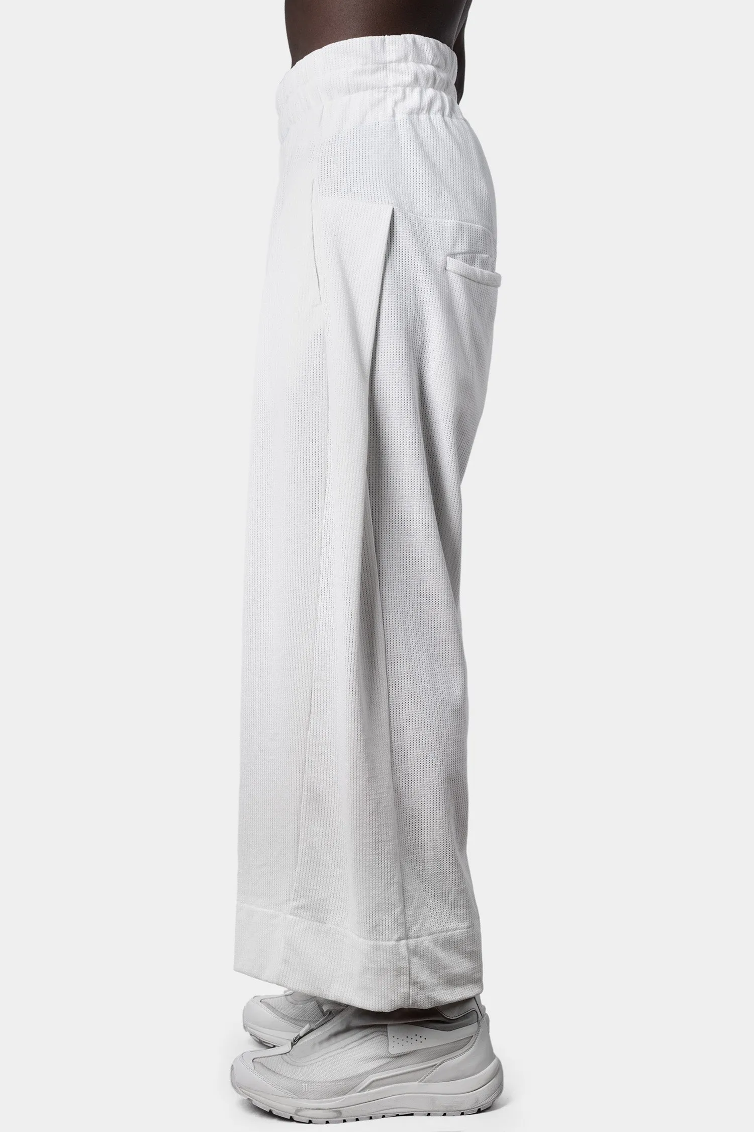 Breathing wide pants, White