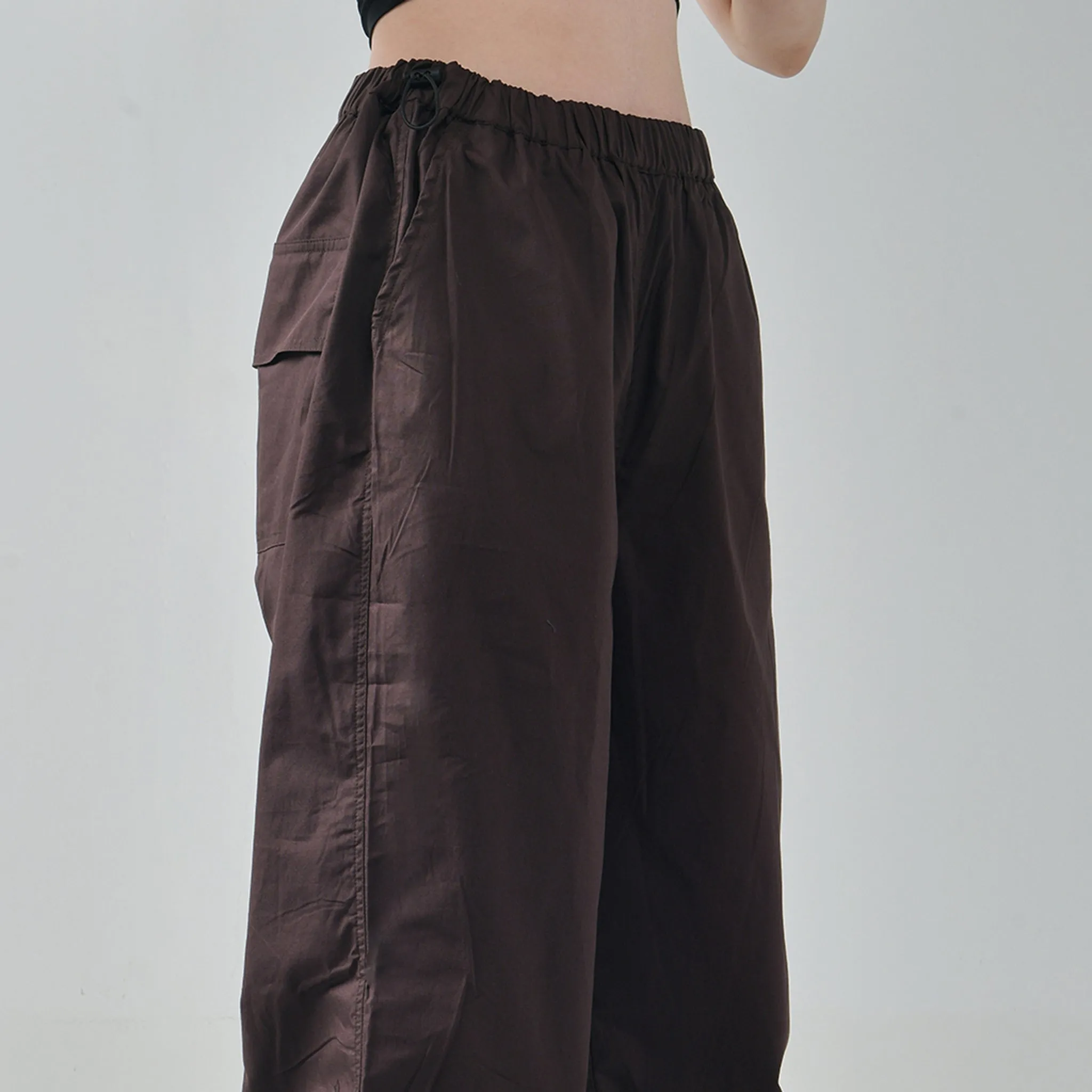 Brown Parachute Pants