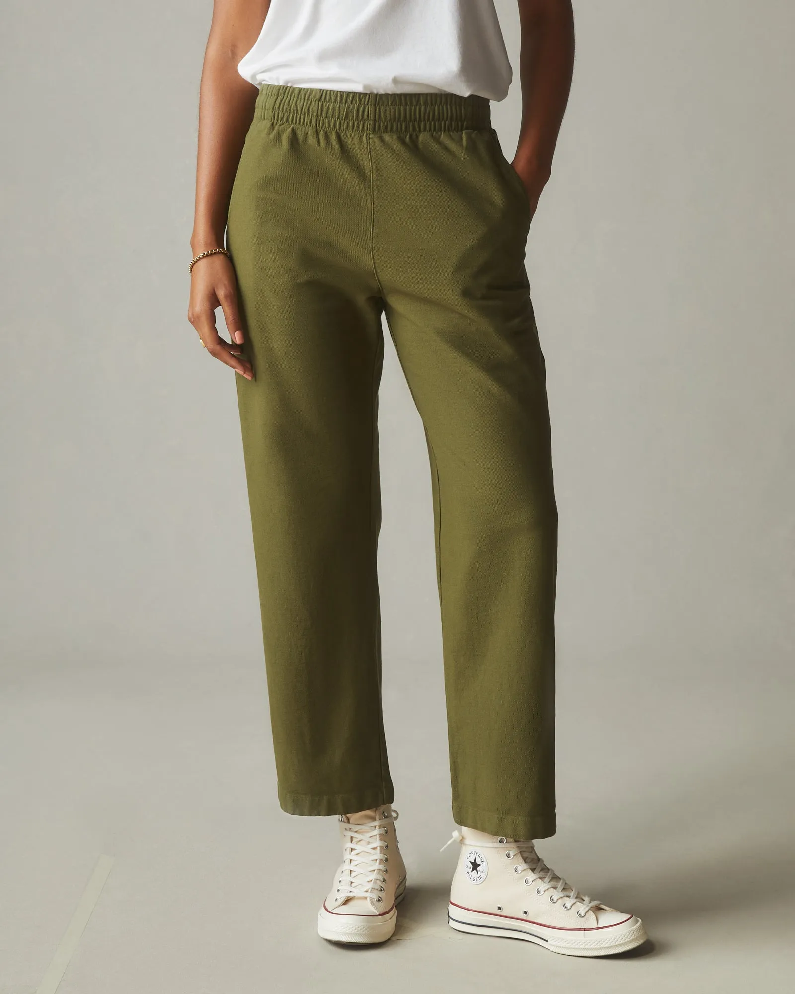 Brushed Twill Pant - Moss