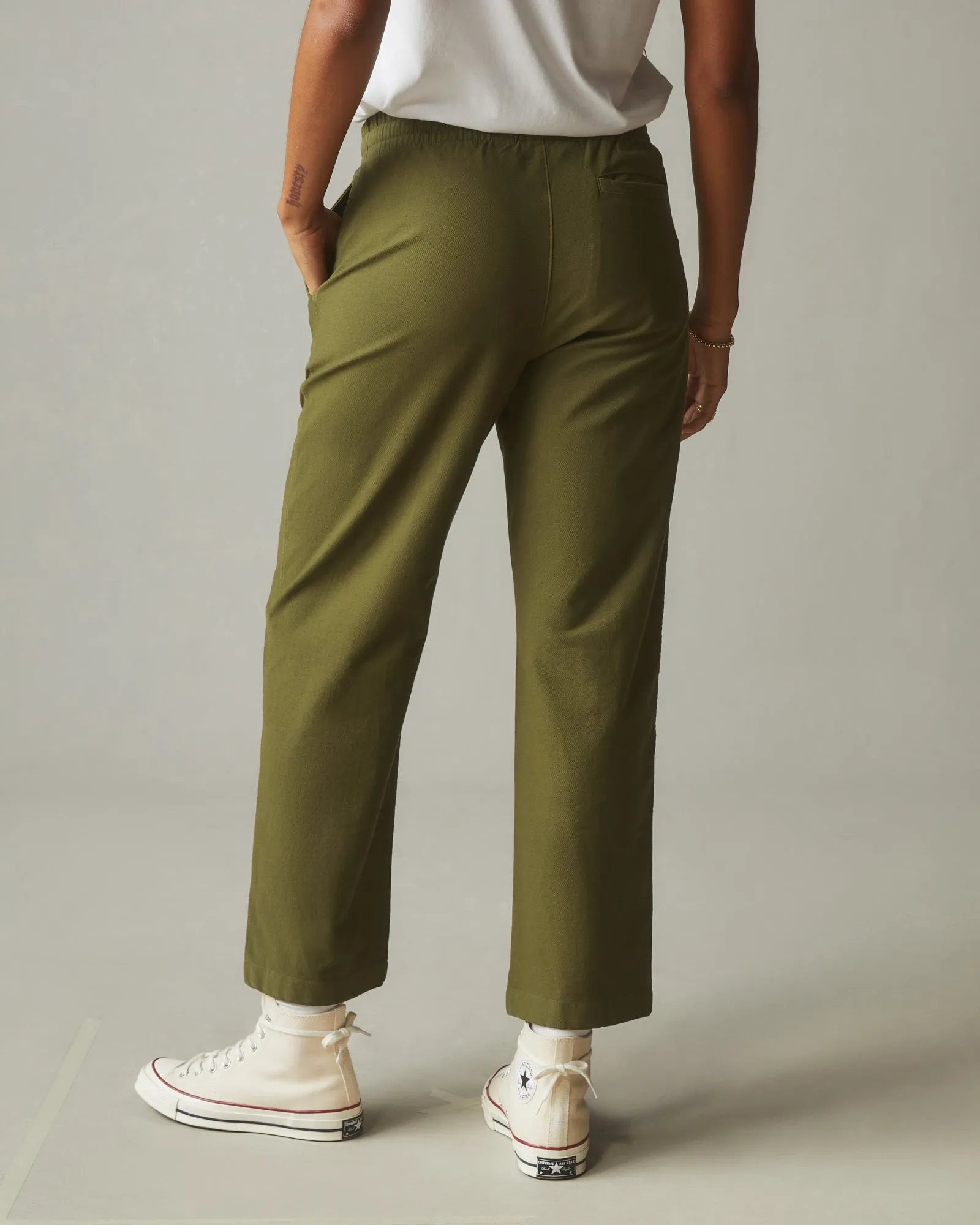 Brushed Twill Pant - Moss