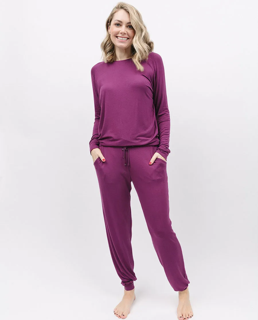 Carina Magenta Jersey Pyjama Bottoms