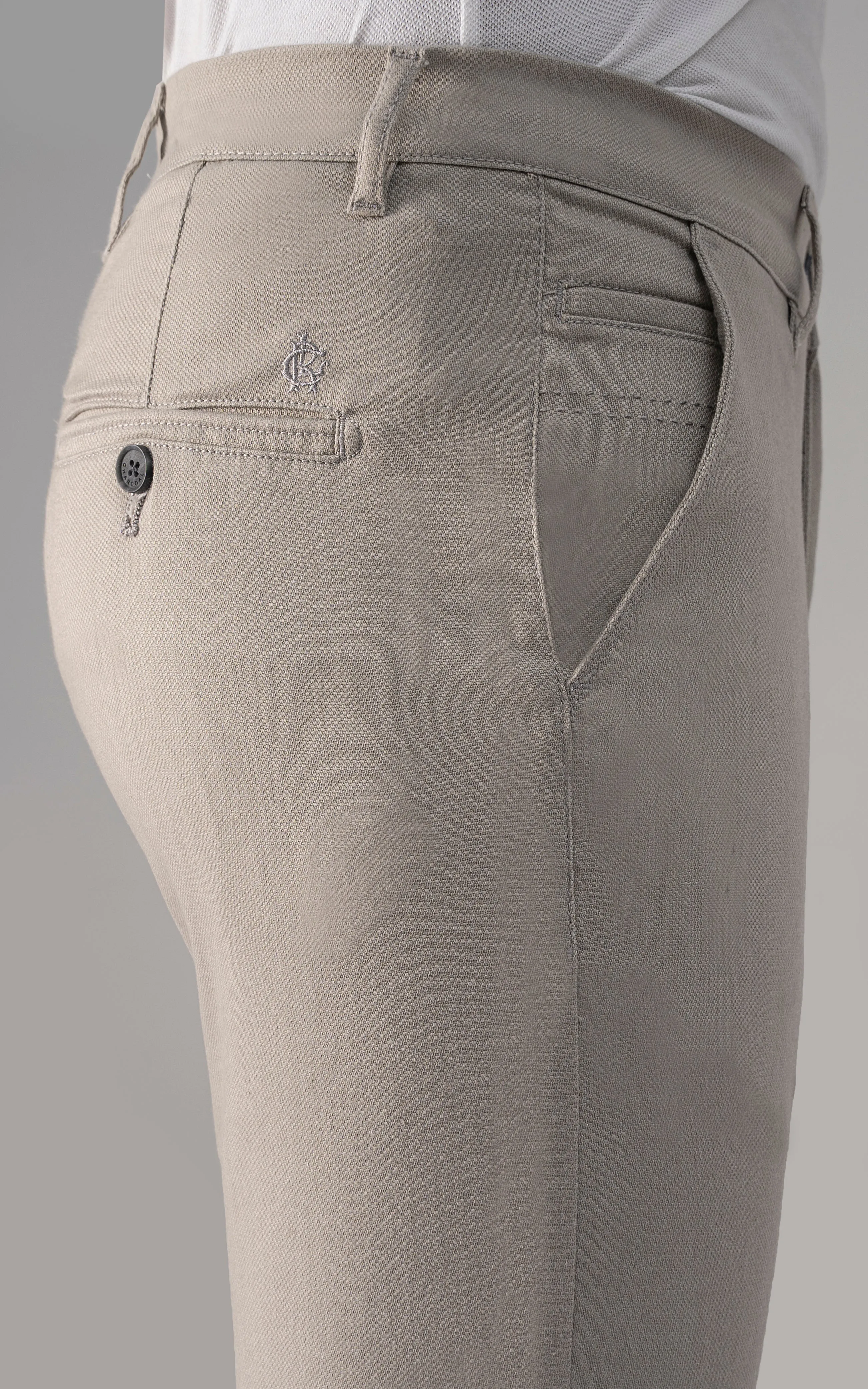 CASUAL PANT CROSS POCKET ECRU WHITE