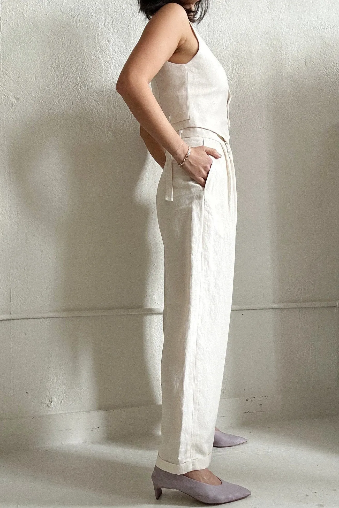 Charlie Pant in Linen Blend