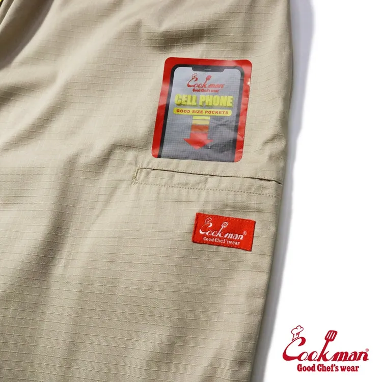 Cookman Chef Pants - Double Knee Ripstop : Beige