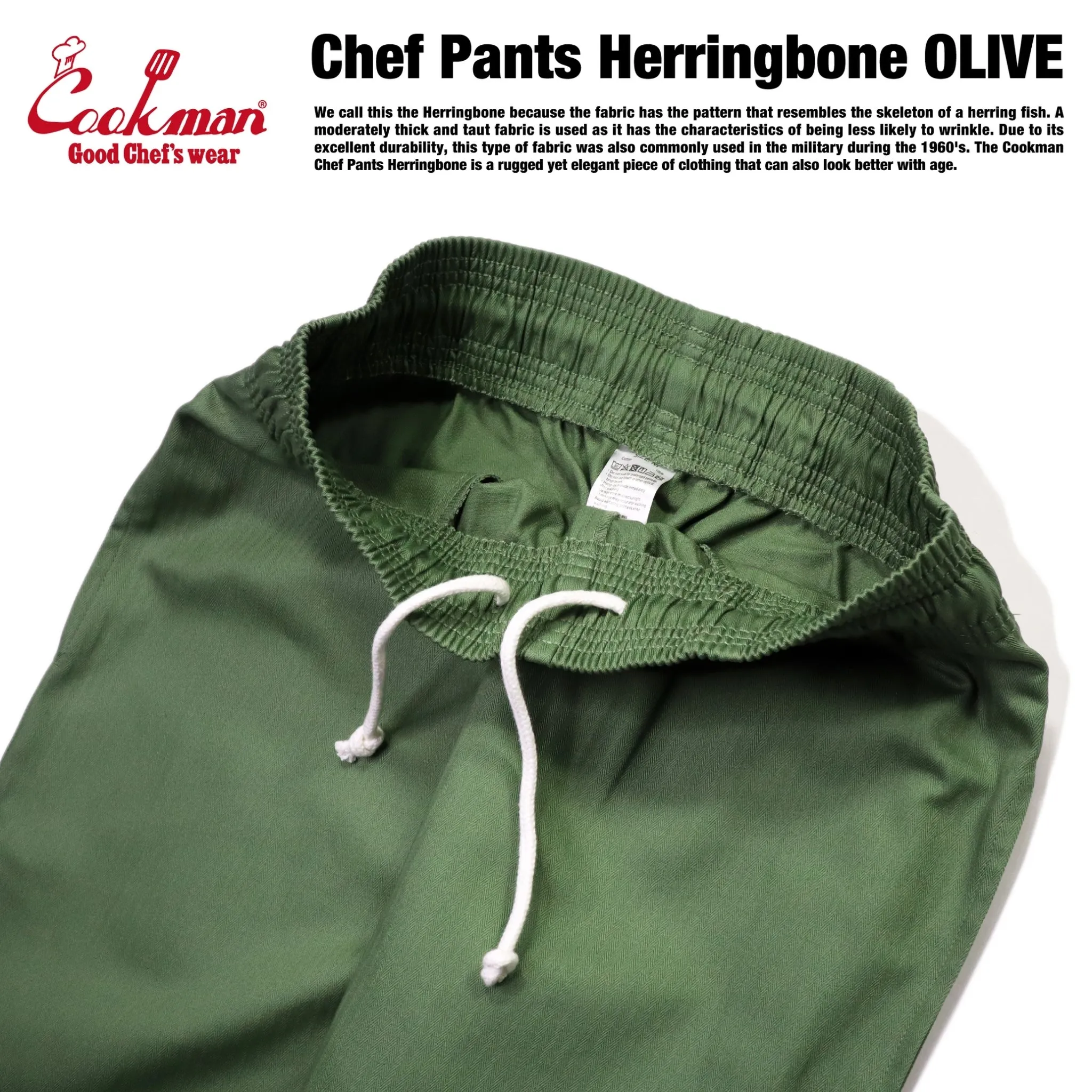 Cookman Chef Pants - Herringbone : Olive