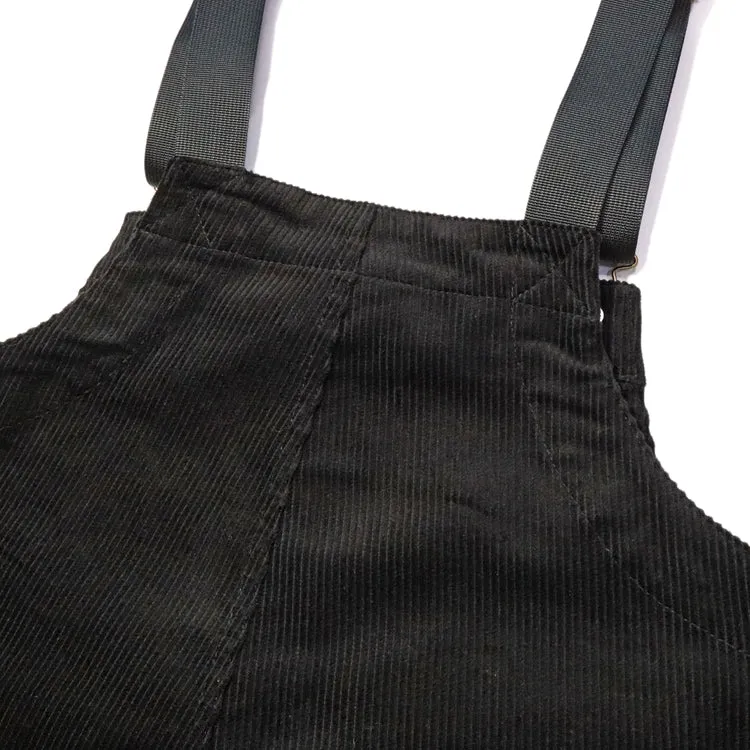 Cookman Fisherman's Bib Overall - Corduroy : Black