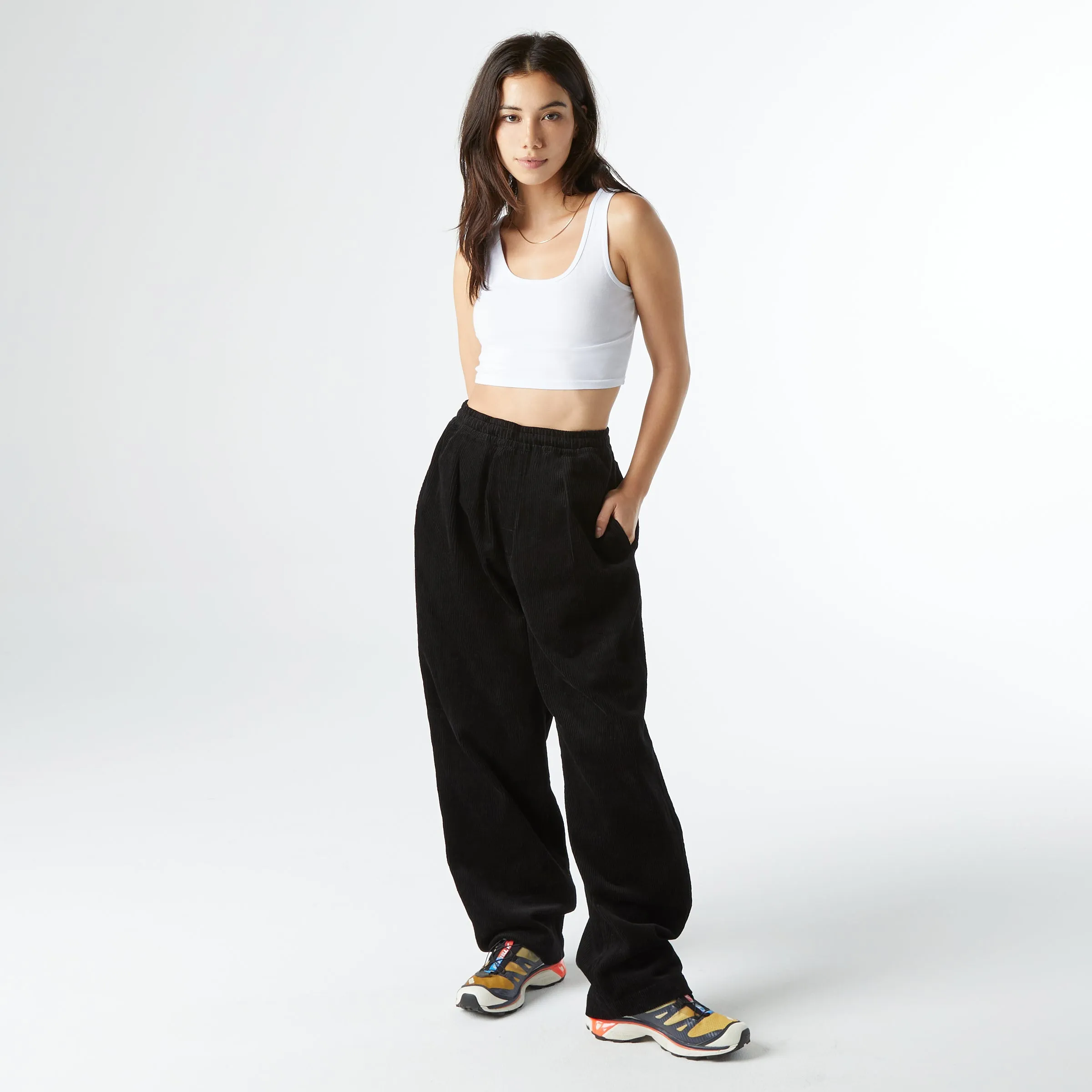 CORDUROY LEISURE PANT (Black)