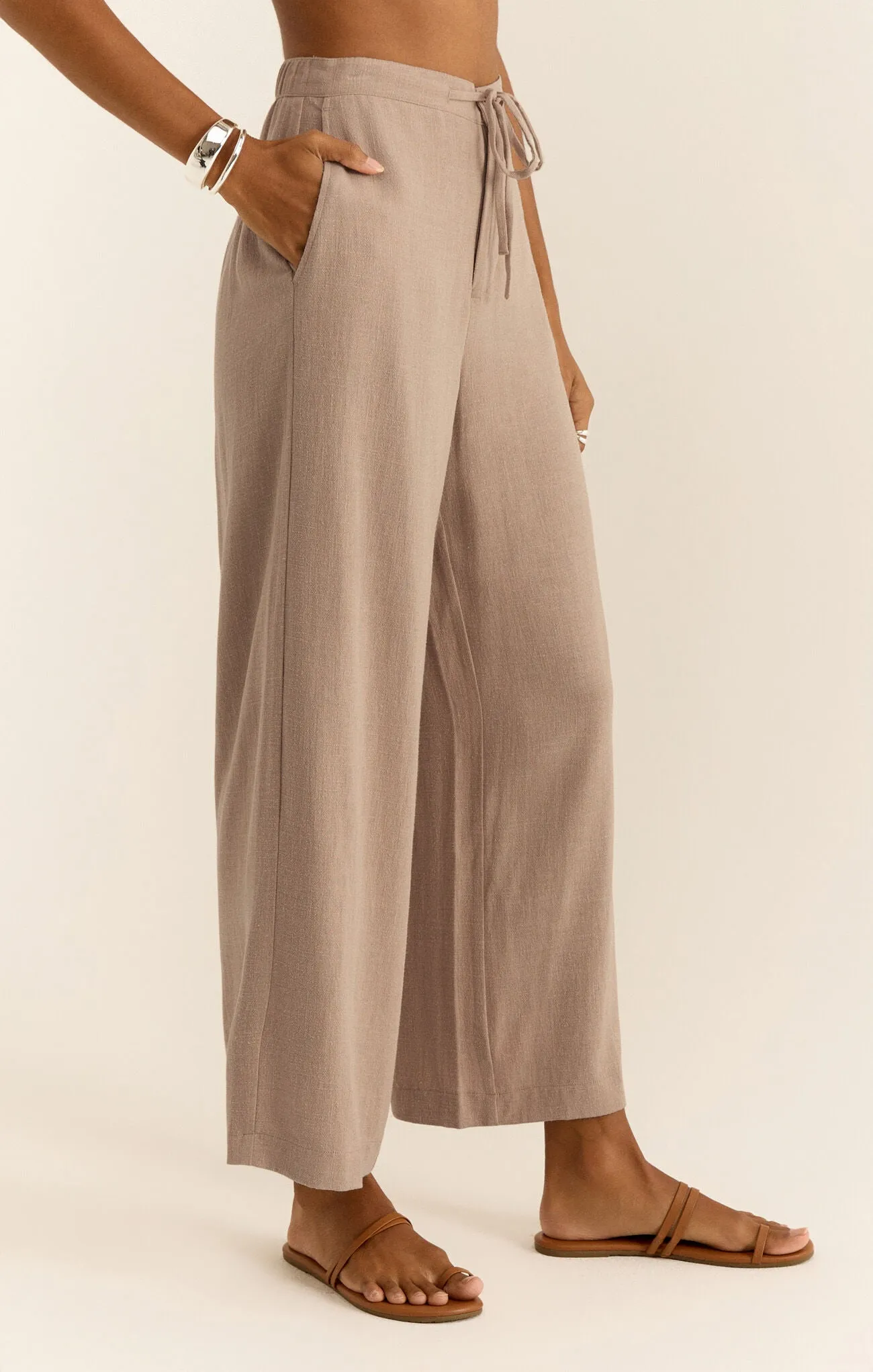 Cortez Cropped Linen Pant