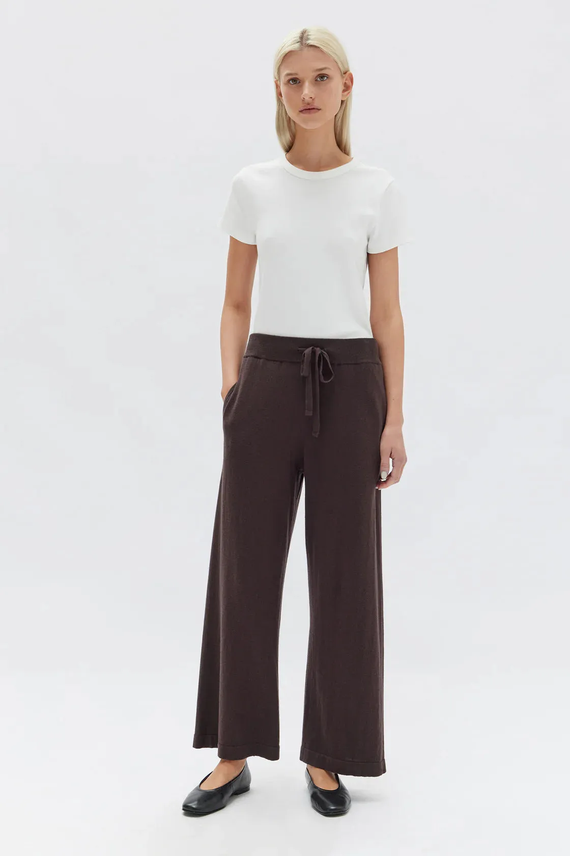 Cotton Cashmere Pant Chestnut