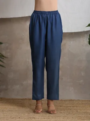 Cotton Linen Dark Blue Pant