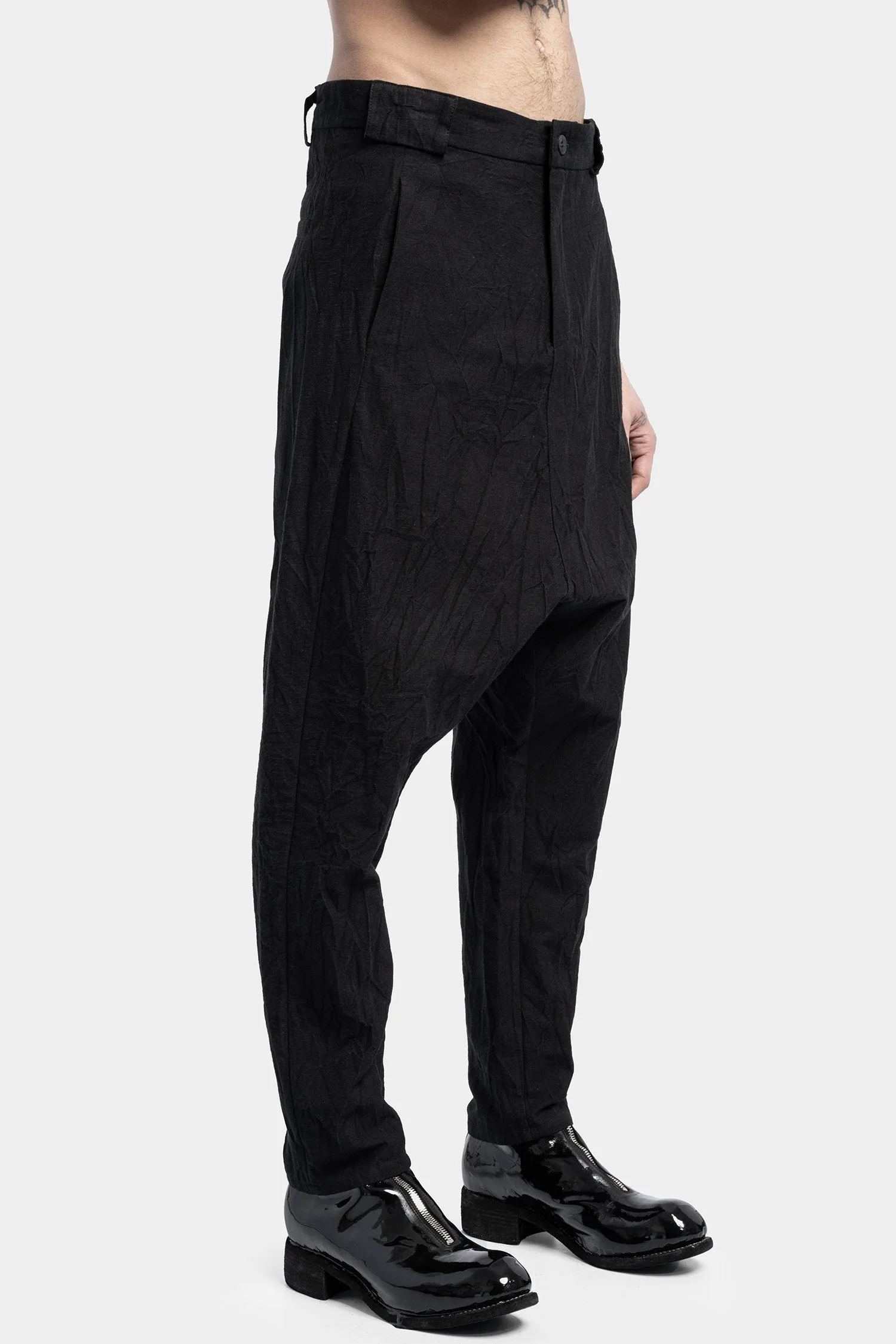 Elegant Crinkled Linen Blend Pants for Effortless Style and Comfort