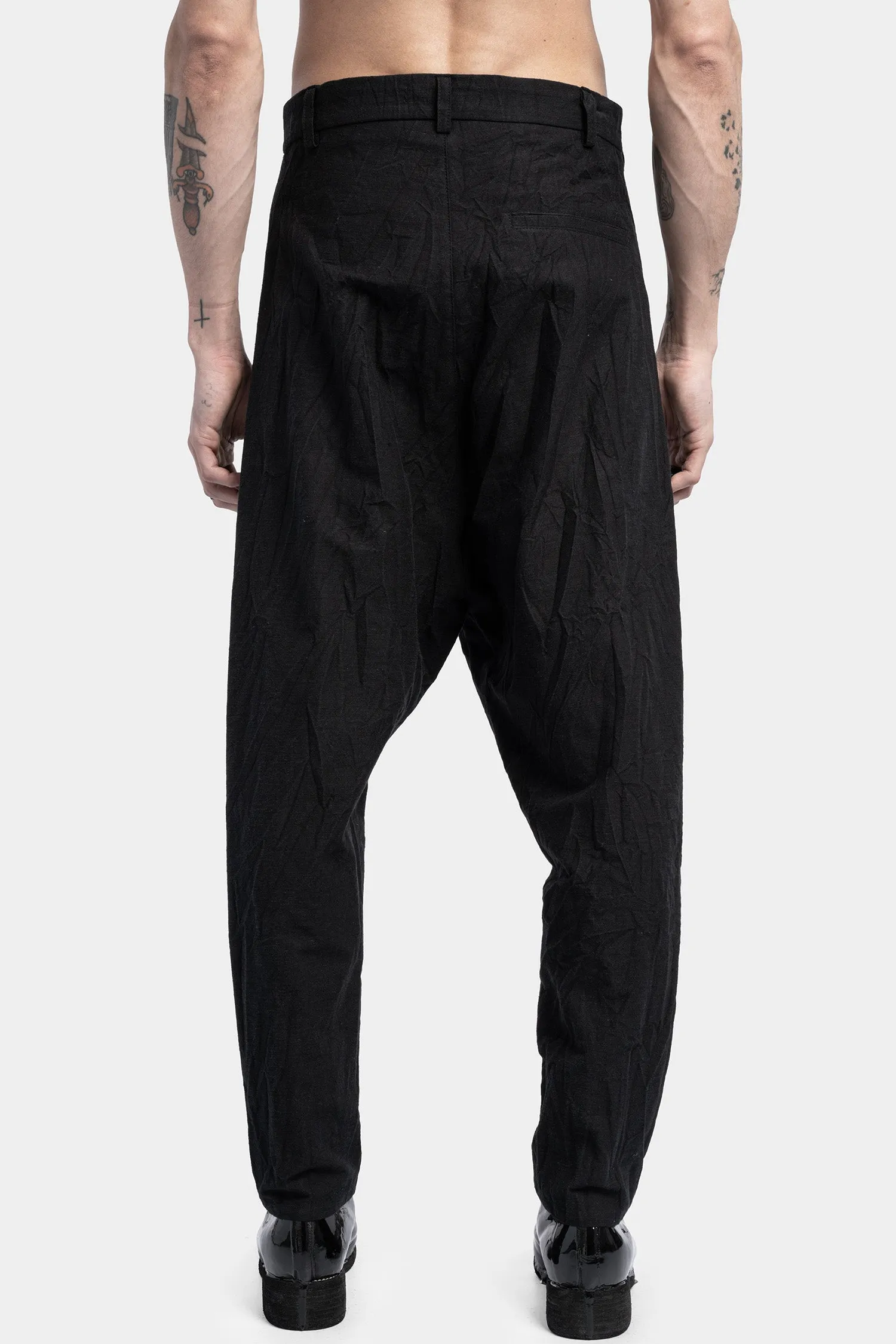 Elegant Crinkled Linen Blend Pants for Effortless Style and Comfort