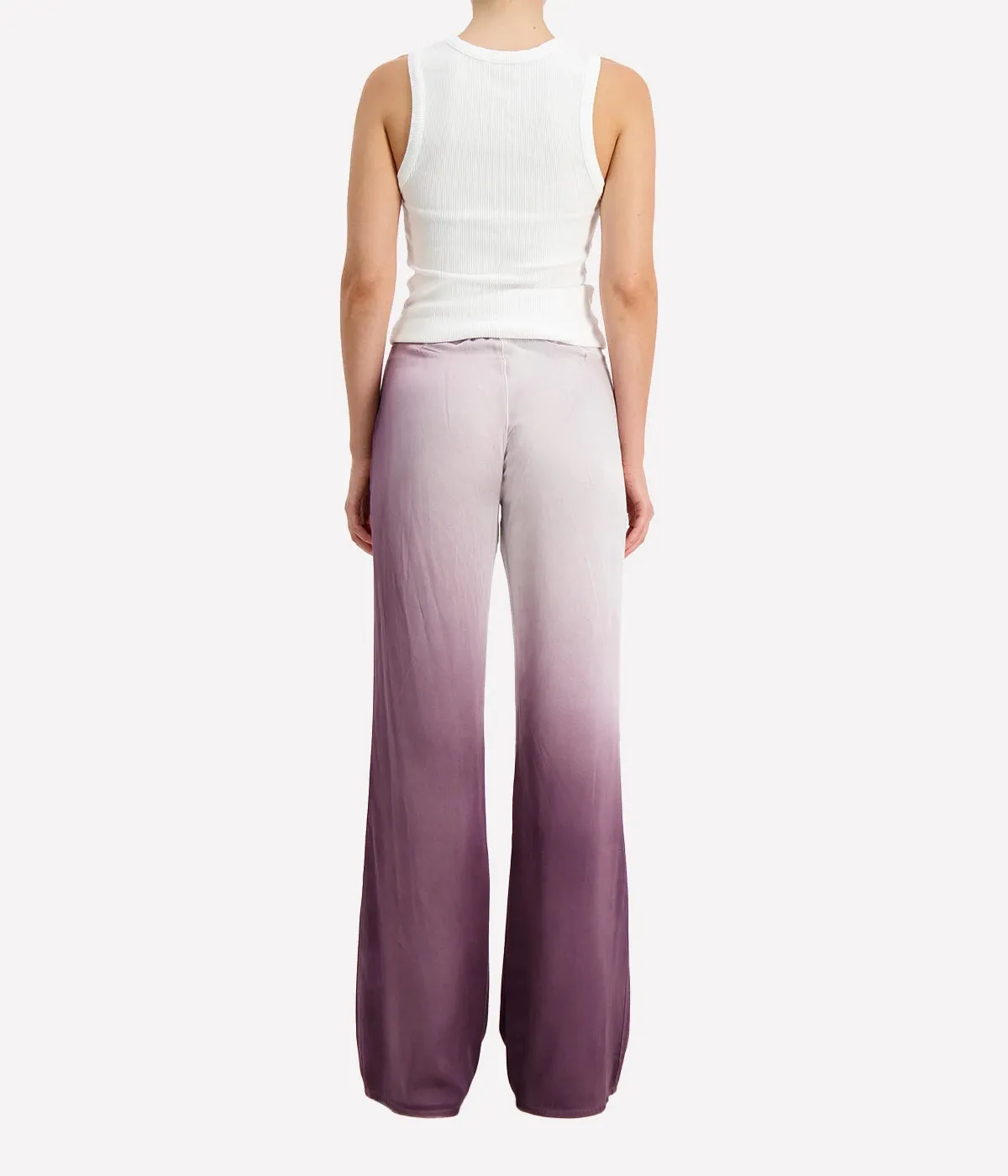 Degrade Silk Flare Pant in Lavender