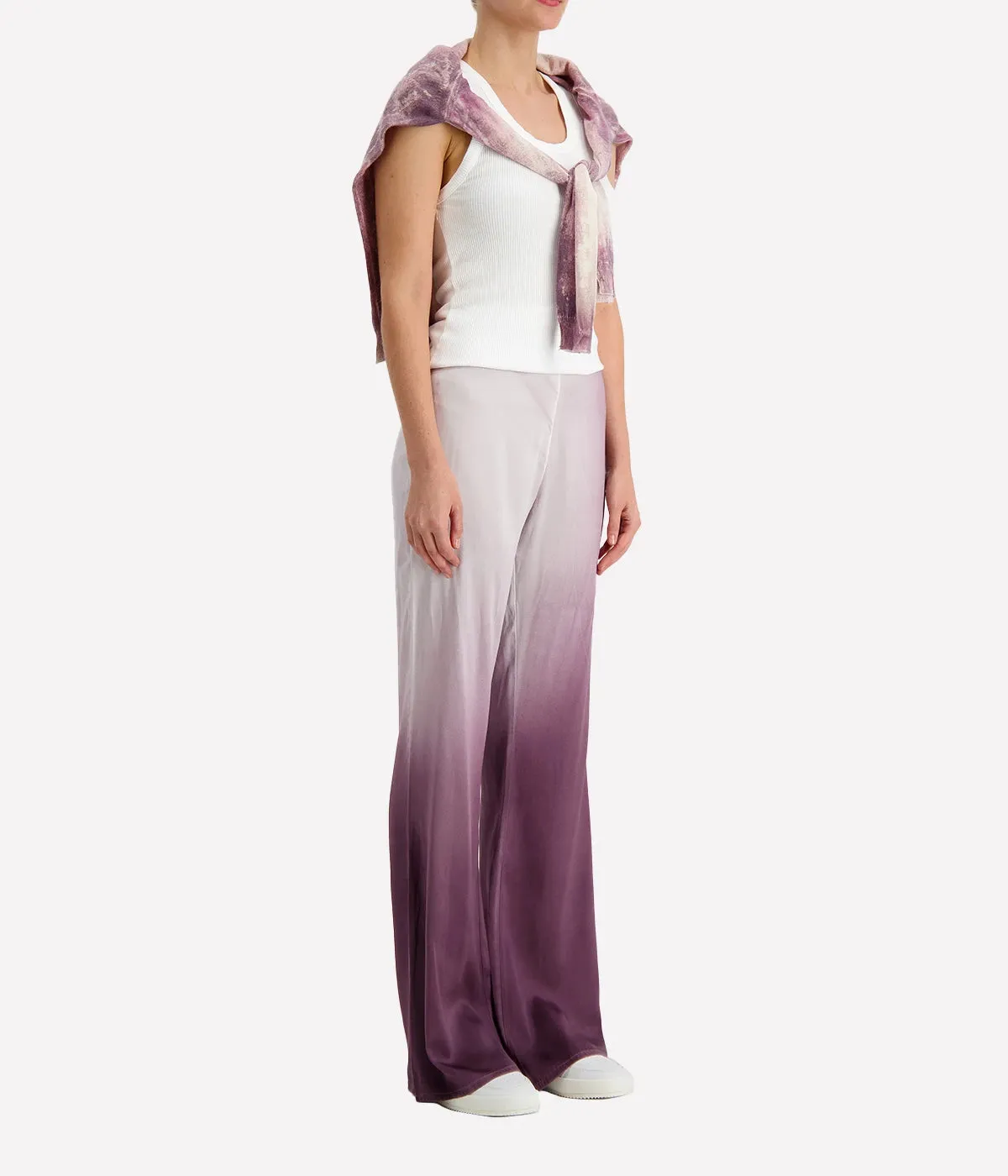 Degrade Silk Flare Pant in Lavender