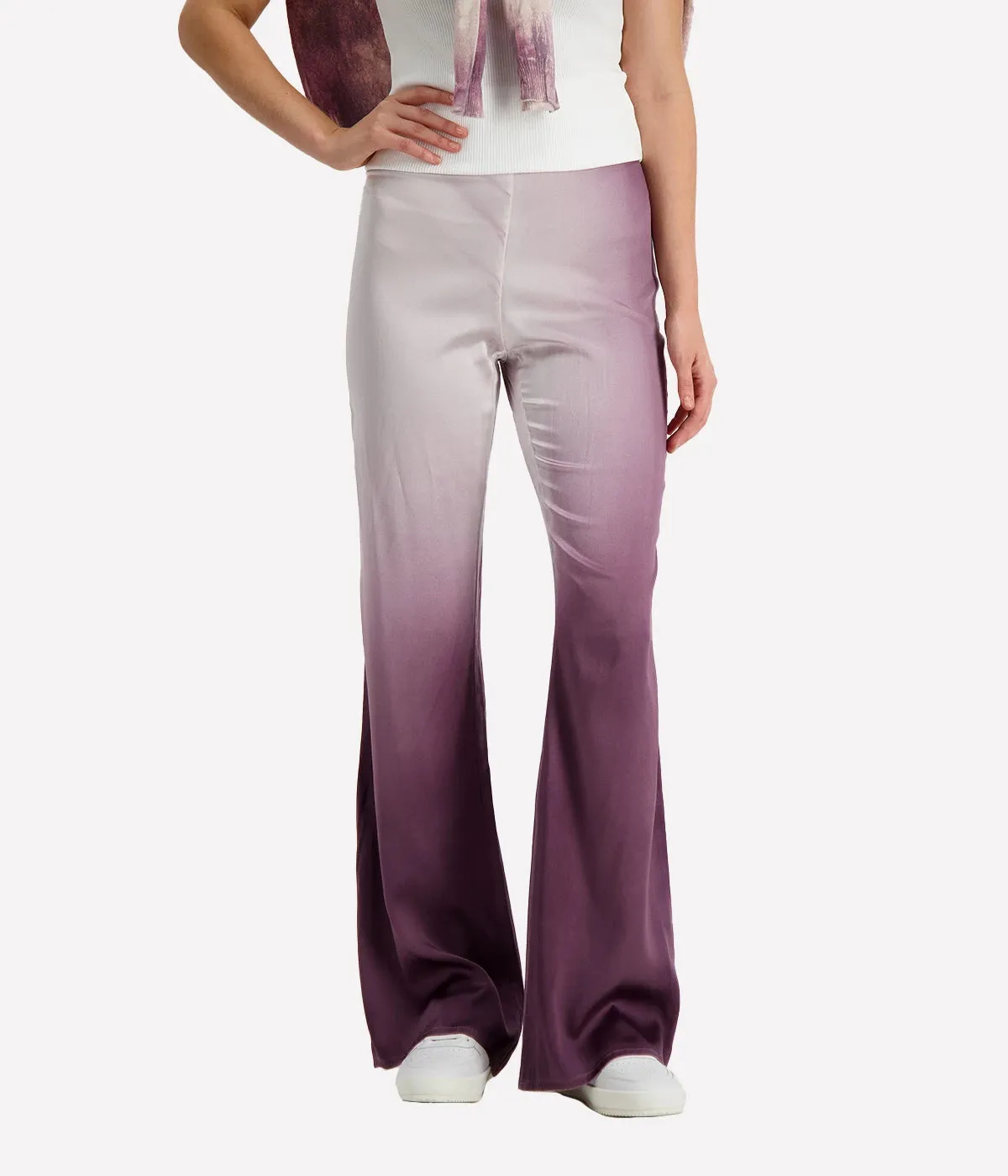 Degrade Silk Flare Pant in Lavender