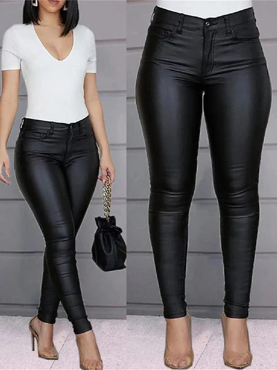 Elevate Your Style with Women's Slim Black Wine Pants for Fall and Winter Fashion