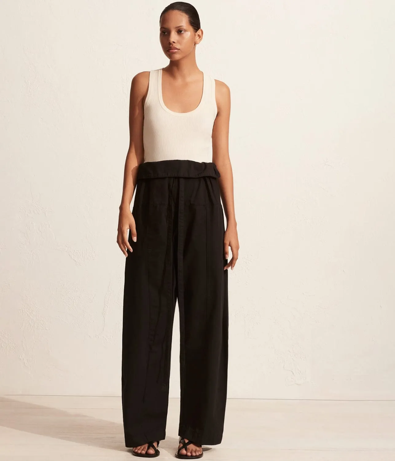 FISHERMAN DRAWCORD PANT- BLACK