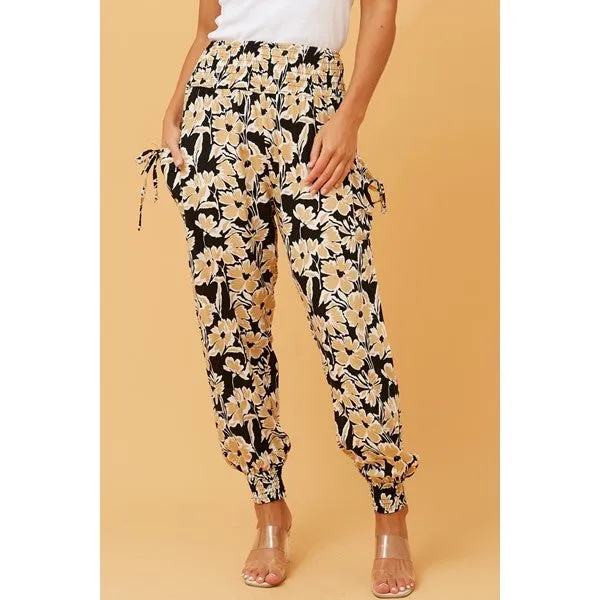 FLORAL PRINT BOHO HAREM PANTS