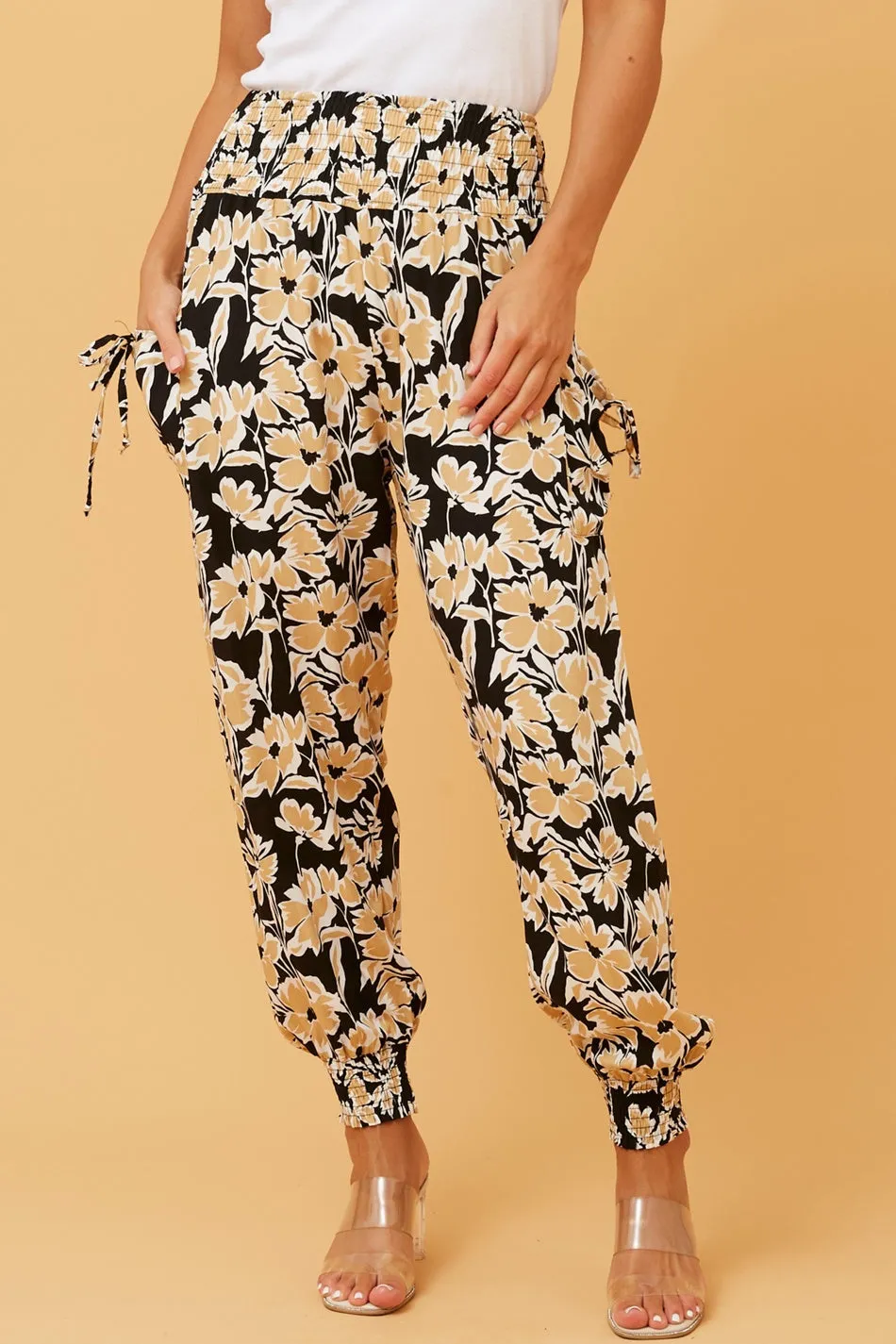 FLORAL PRINT BOHO HAREM PANTS