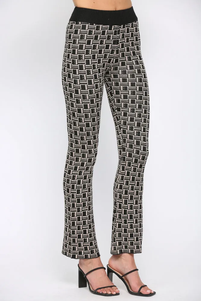 Geo Printed Knit Pants