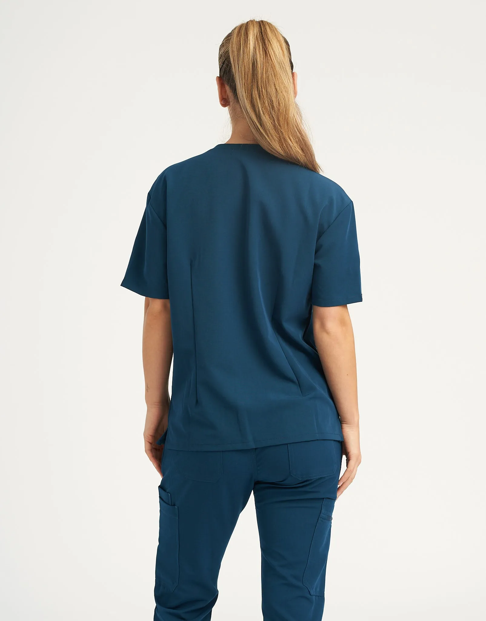 Gibraltar Blue One Pocket Top and Scrub Jogger Set