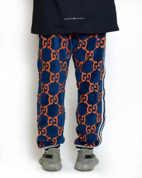 GUCCI NAVY GG CHENILLE LOUNGE PANTS