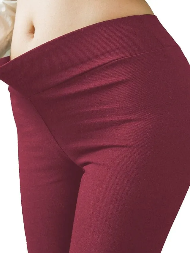 High Waist Flared Skinny Slacks Leggings - Versatile and Comfortable