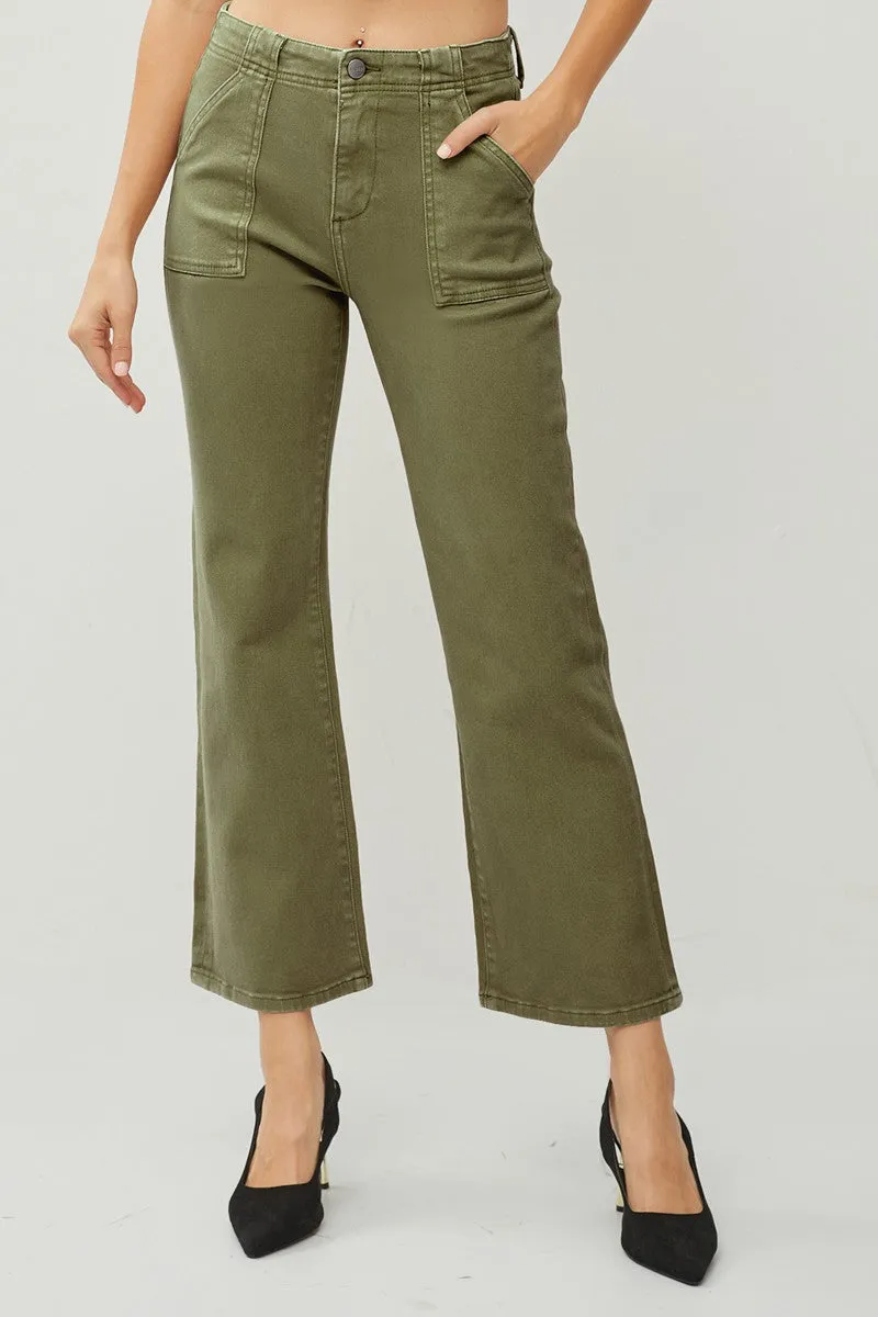 HR Patch Pocket Flare Pants