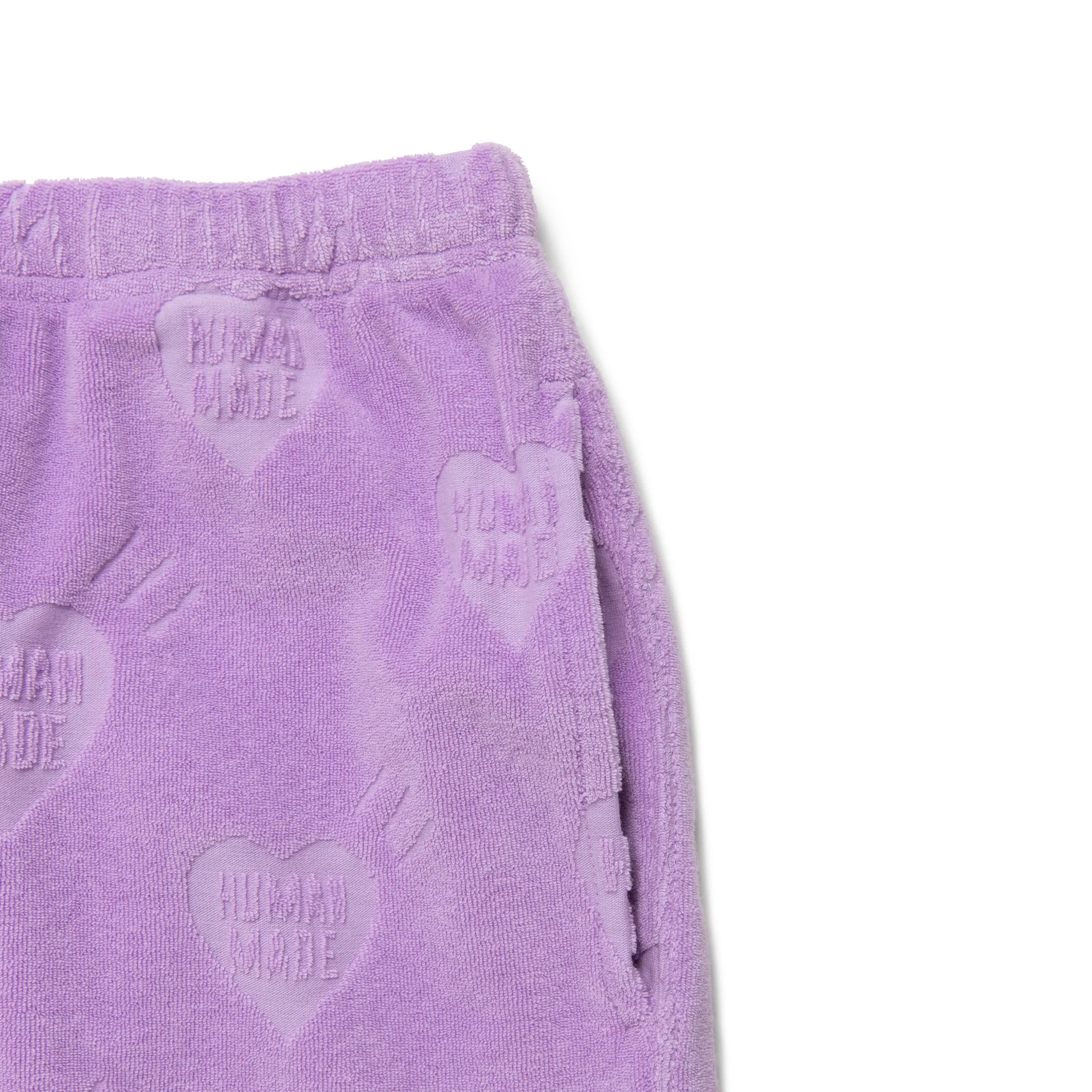 HUMAN MADE HEART PILE SHORTS - PURPLE