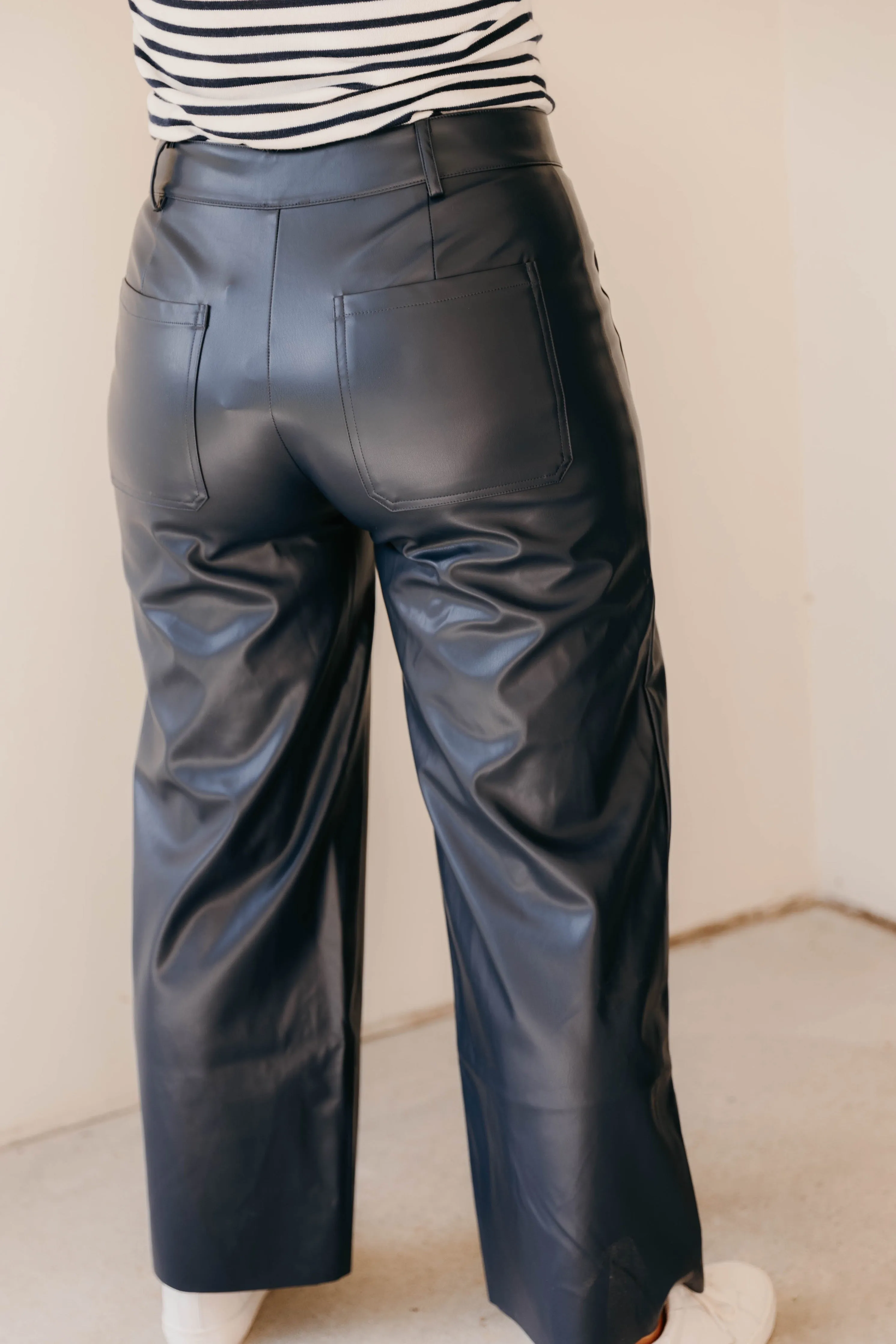 Juliana Patch Pocket Leather Pants - Final Sale 40% off