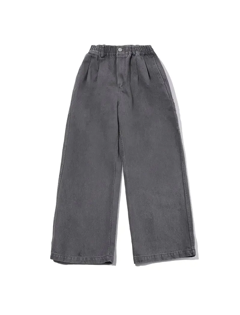 Kappy Two Tuck Wide Kation Pants Gray