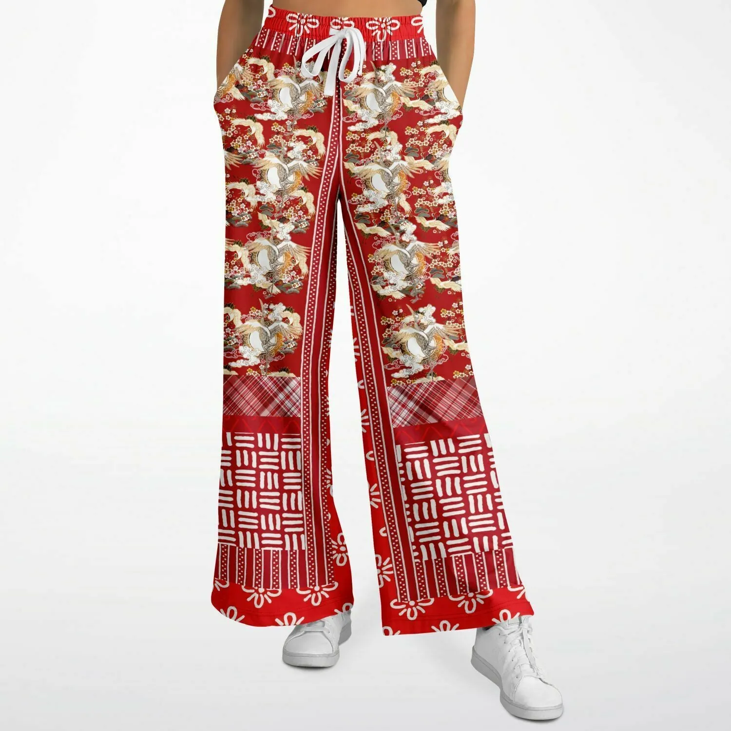 Kenzo Crane Eco-Poly Stretchy Phat Bellbottoms