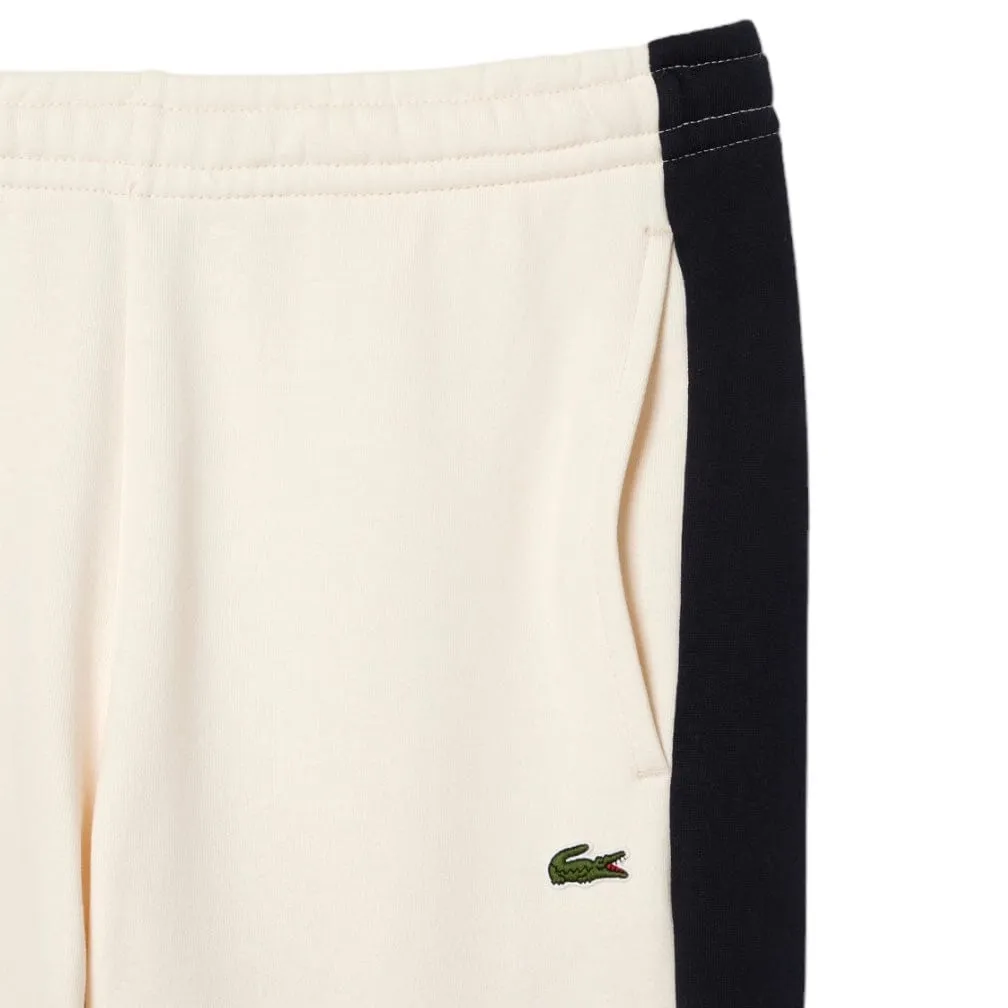 Lacoste Regular Fit Colorblock Joggers (Off White/Brown/Navy) XH1300-51