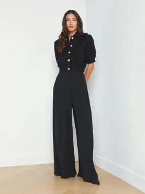 L’agence - Nova Pleated Wide Leg Pant - Black