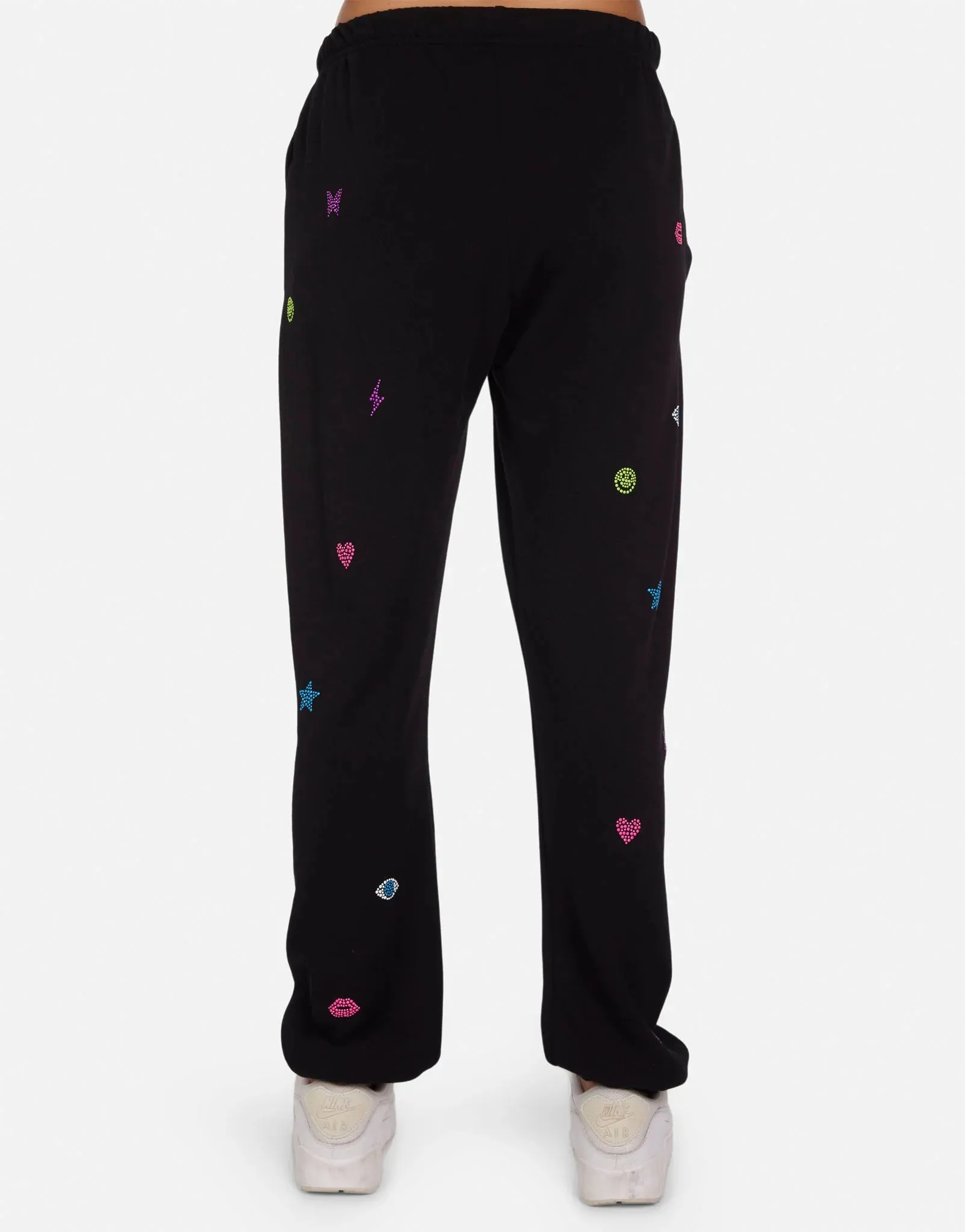 Lauren Moshi Chantria Neon Stud Elements Sweatpants