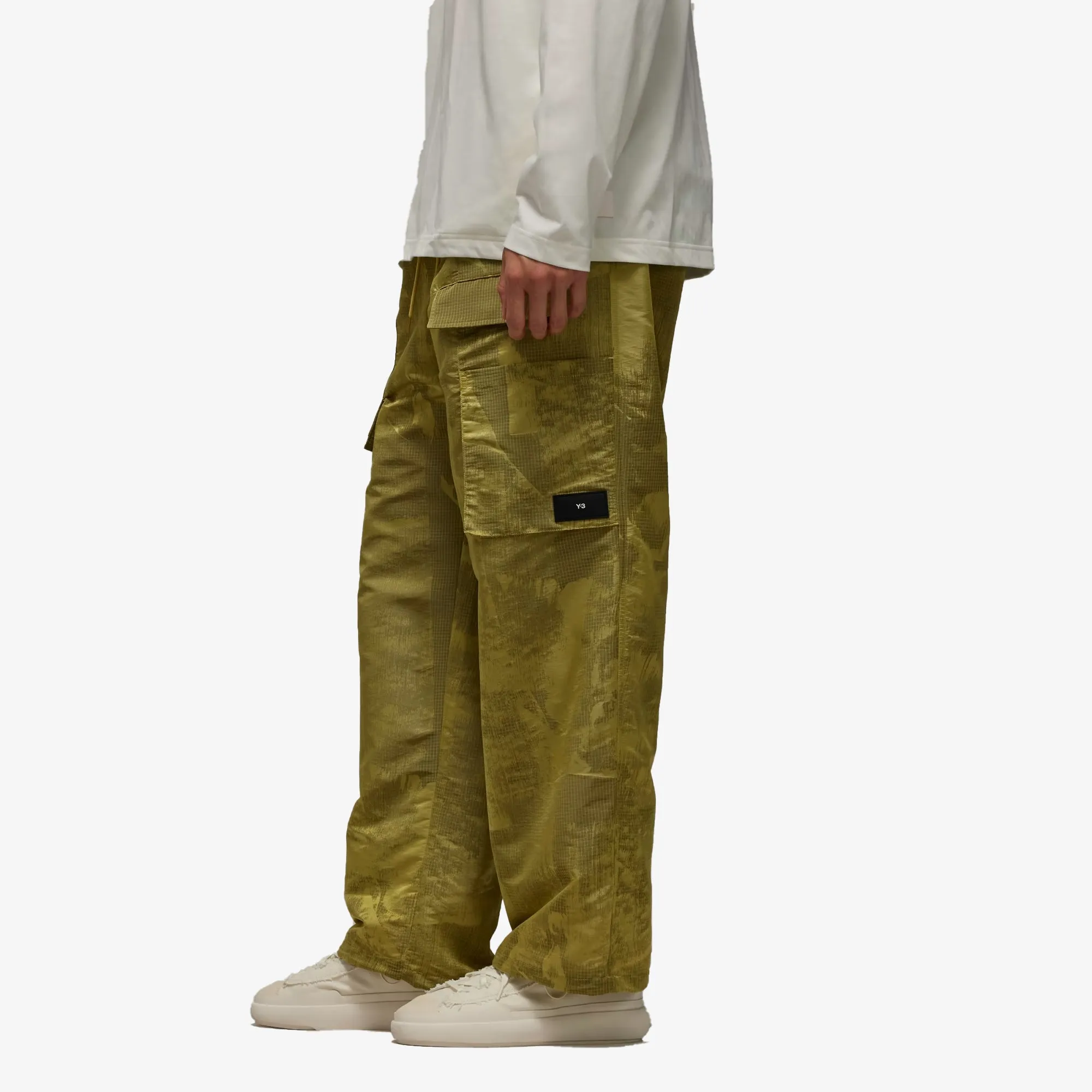 LINED JACQUARD RIPSTOP PANTS 'YELLOW/BLACK'