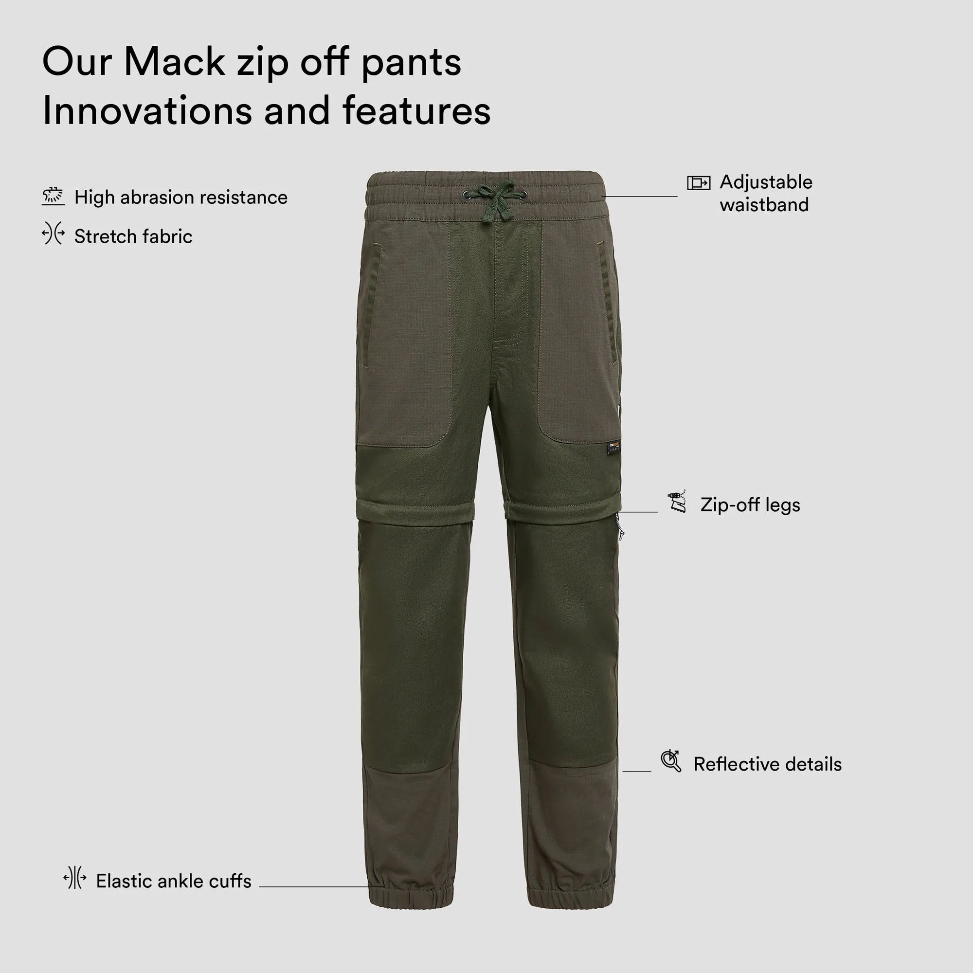 Mack zip off pants